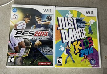 2 Wii Game Lot- Just Dance & Pes 2013 Soccer