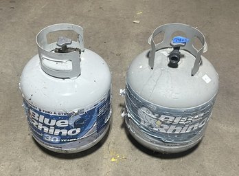 2 BLUE RHINO PROPANE TANKS