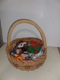 BASKET FULL OF FALL DECORATIONS