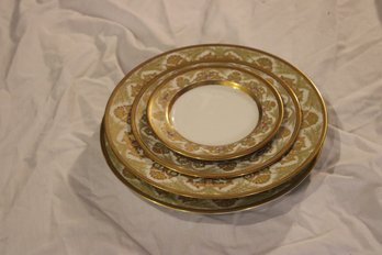 Vintage  Rosenthal 4 Piece Place Settings - Heavy Gold Gild