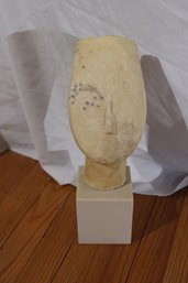 Metropolitan Museum Of Art Stone Face Sculpture Bust