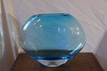 Decorative Blue Glass Vase