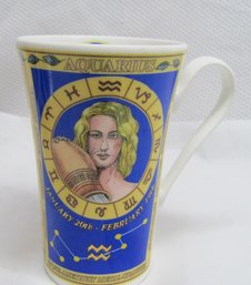 Vintage Roy Kirkham Zodiacs Aquarius Coffee Cup Mug England