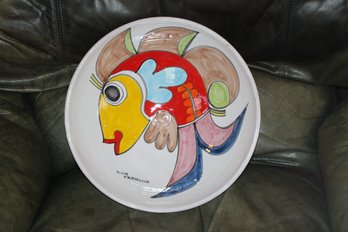 Nino Parrucca Large Ceramic Fish Bowl