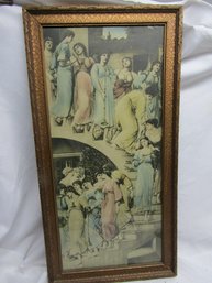 Antique Golden Stairs Litho Print