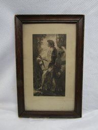 Antique 1904 Original Art Print Sir Galahad' By George Frederick Watts