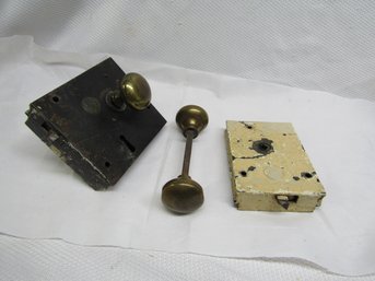 Antique Door Rim Locks And Knobs - Carpenter & Co
