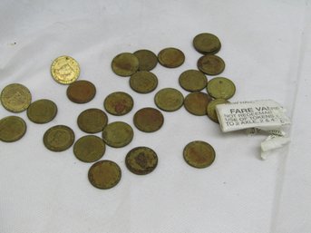 New Hampshire Old Man In The Mountan Transit Toll Tokens