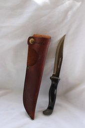 Cutco Knife Serrated Blade And Leather Sheath