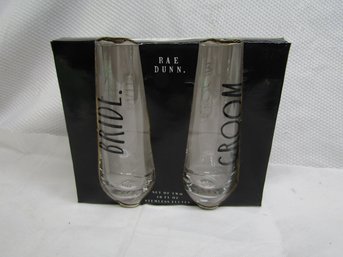 Rae Dunn Bride & Groom Glasses