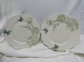 2 Ananda By 222 Fifth DINNER PLATES 10 5/8'