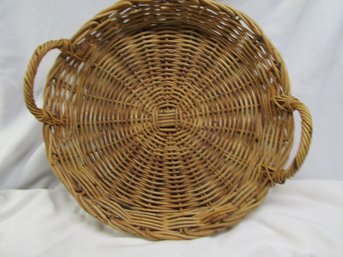 Large 17' Round Handled Wicker Basket