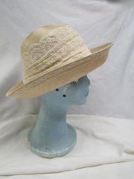 Laura Ashley Straw Hat Made In Great Britain