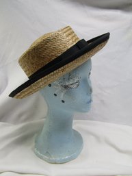 Black Rimmed Womens Straw Hat