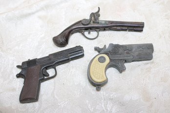 3 Small Toy Cap Guns