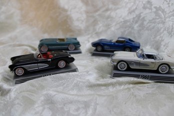 4 Danbury Mint Corvettes