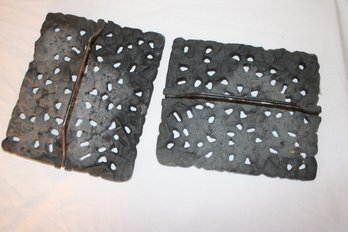 Two Vintage Jenn Air Cast Iron Lava Plate Grill Press