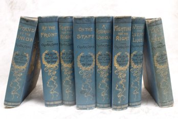 8 The Blue And The Gray Books - On The Staff 1896 Optic Civil War Novels