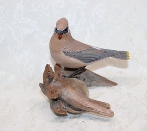 Signed Vintage Woodland Wings Carved Wood Bird
