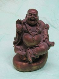 LARGE LAUGHING METAL BUDDHA