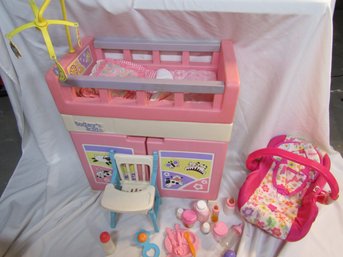 Today's Kids My Little Nursery Doll Changing Table Vintage Good Condition W/ EXTRAS