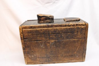 Vintage Handmade Wood Shoe Shine Box