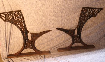 Antique Cast Iron Childs School Desk Legs - C.h. Andrew & Co
