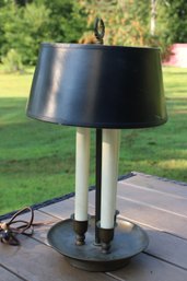 Vintage 1960s MCM Brass Bouillotte Candlestick Lamp