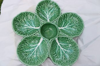 Olfaire Cabbage Chip And Dip 5 Section Serving Dish