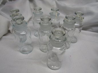 LOT 5 - TCW CO GLASS APOTHECARY PHARMACY BOTTLES