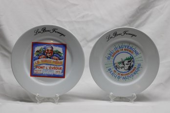 2 KUTAHYA PORSELEN CHEESE PLATES - LES BONS FROMAGES