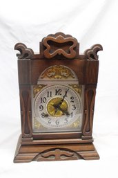 Vintage Wood Ansonia Mantle Clock - With Key