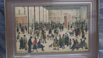 PUNCH AND JUDY 943 LITHO BY L.S. LOWRY