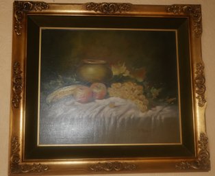 ARTIST SIGNED STILL LIFE OIL PAINTING 26X32