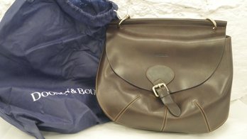 DOONEY & BURKE BROWN LEATHER CROSSBODY HANDBAG PURSE - MADE IN ITALY
