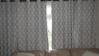 JC PENNEY 4 PANELS MAX BLACK OUT THERMAL LINED GROMMET CURTAINS