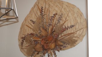 Large Faux Flower Wall Fan