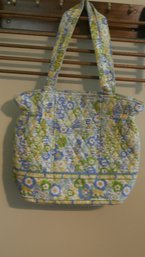 QUILTED VERA BRADLEY CINCH TOTE BAG / PURSE