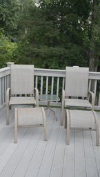 2 OUTDOOR PATIO CHAIRS AND TABLE