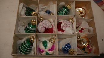 Small Frosted Glass Ornaments