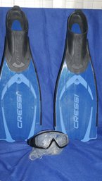 CRESSI FINS & MASK  SCUBA / SNORKEL