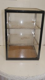 Lot 2 Small Metal And Glass Display Cabinet