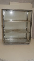 Lot 4 Small Metal And Glass Display Cabinet