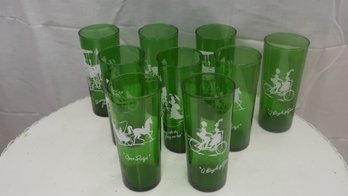 Anchor Hocking Gay Ninties Set Of 9 - 16 Oz Tumblers