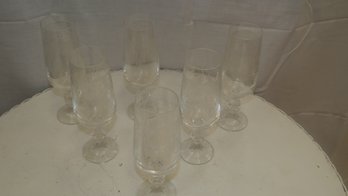 Etched Wine / Champagne Glasses
