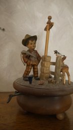 Vintage Anri Thorens Music Box Happy Wanderer