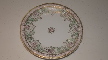VINTAGE / ANTIQUE NIPPON CABINET  - PINK FLOWERS GOLD GILT