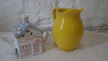 CERAMIC TEAPOT AND PITCHER