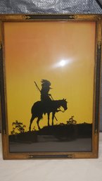 INDIAN CHIEF SILHOUETTE PRINT BY B. MAJOR