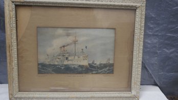 US BATTLESHIP MAINE PRINT